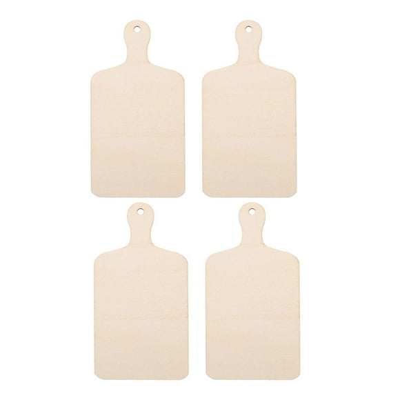 4Pcs Small Wood Board Unfinished Board DIY Craft Board Multi-use Graffiti Board