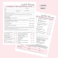 thumbnail image 3 of Lymphatic Massage Intake, Consent, and Aftercare Form  75 Pack  8.5 x 11" A1 Forms  Clients Signature  Client Forms Bundle  White and Pink Design, 3 of 9