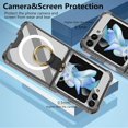 thumbnail image 2 of Compatible Samsung Galaxy Z Flip 5 Case with Ring,(Clear+Black) Samsung Flip 5 Case Magnetic Wireless Charging Heavy Duty Slim Shockproof Protective Phone Case for Galaxy Z Flip 5 5G Cases Clear, 2 of 14