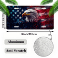 thumbnail image 2 of 1 Pcs 2D Flat License Plate Covers & Frames, American Eagle with Flag For Decorative Front, Waterproof For Decoration Aluminum License Plate Covers & Frames Cover For Men Women, 12" X 6", 2 of 7