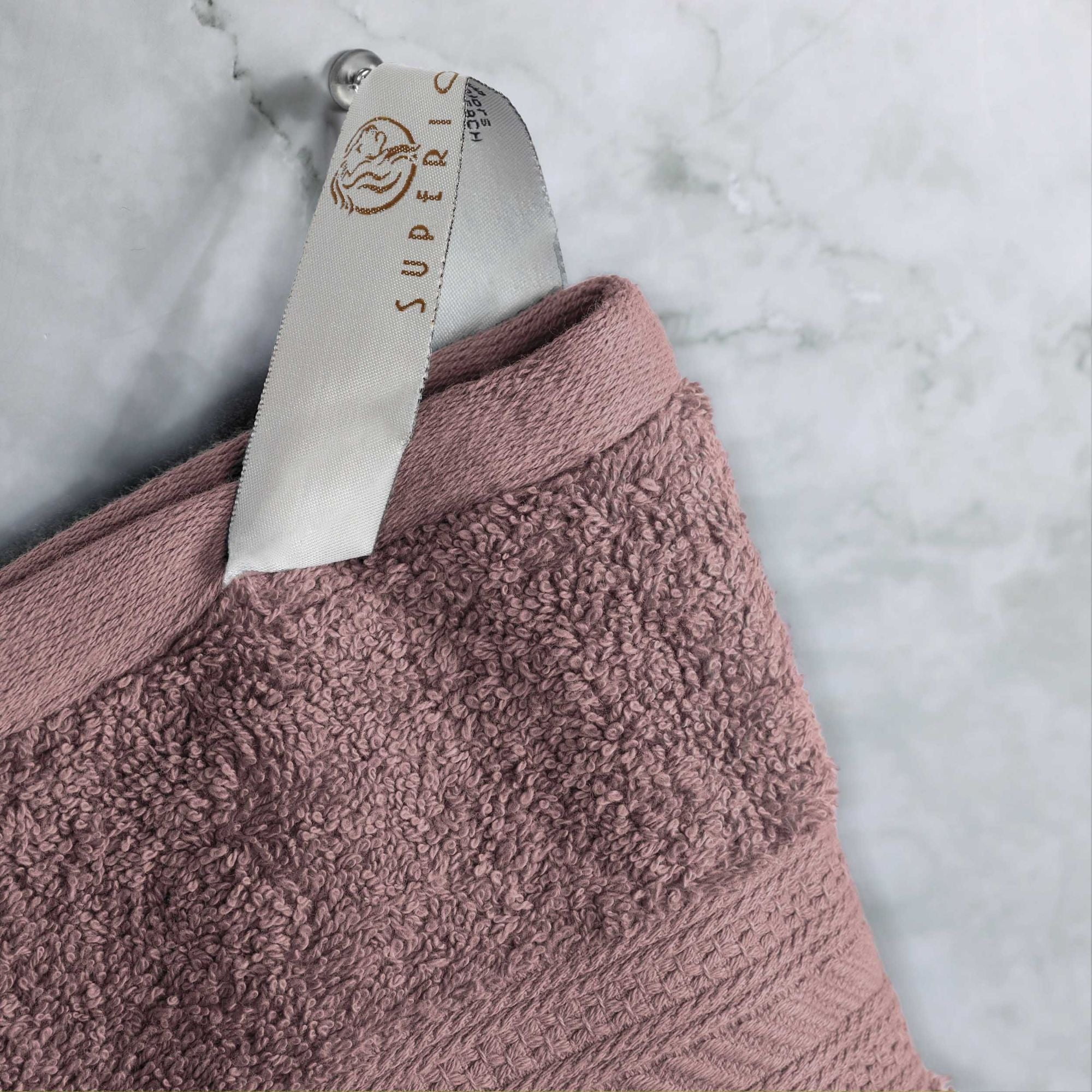 Superior Atlas Heavyweight Plush 3 Piece Cotton Towel Set, Grape Shake