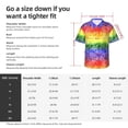 thumbnail image 6 of Lsque Colorful Tie Dye pattern Hawaiian Shirt for Men, Unisex Summer Beach Casual Short Sleeve Button Down Shirts-Small, 6 of 9