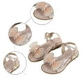 thumbnail image 4 of Huowey Baby Girl Princess Sandals Rhinestone Slingback Sandals Ankle Strap Casual Bohemian Beach Shoes Soft Footwear, 4-4.5 Years, 4 of 8