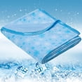 thumbnail image 1 of Cooling Blanket for Hot Sleepers – Thin Summer Cooling Blanket Throw Size, Q-Max >0.5 Lightweight Cooling Throw Blanket for Bed, Couch, or Sofa – Snowflake Cool Blankets, (Blue, 50" x 70"), 1 of 5
