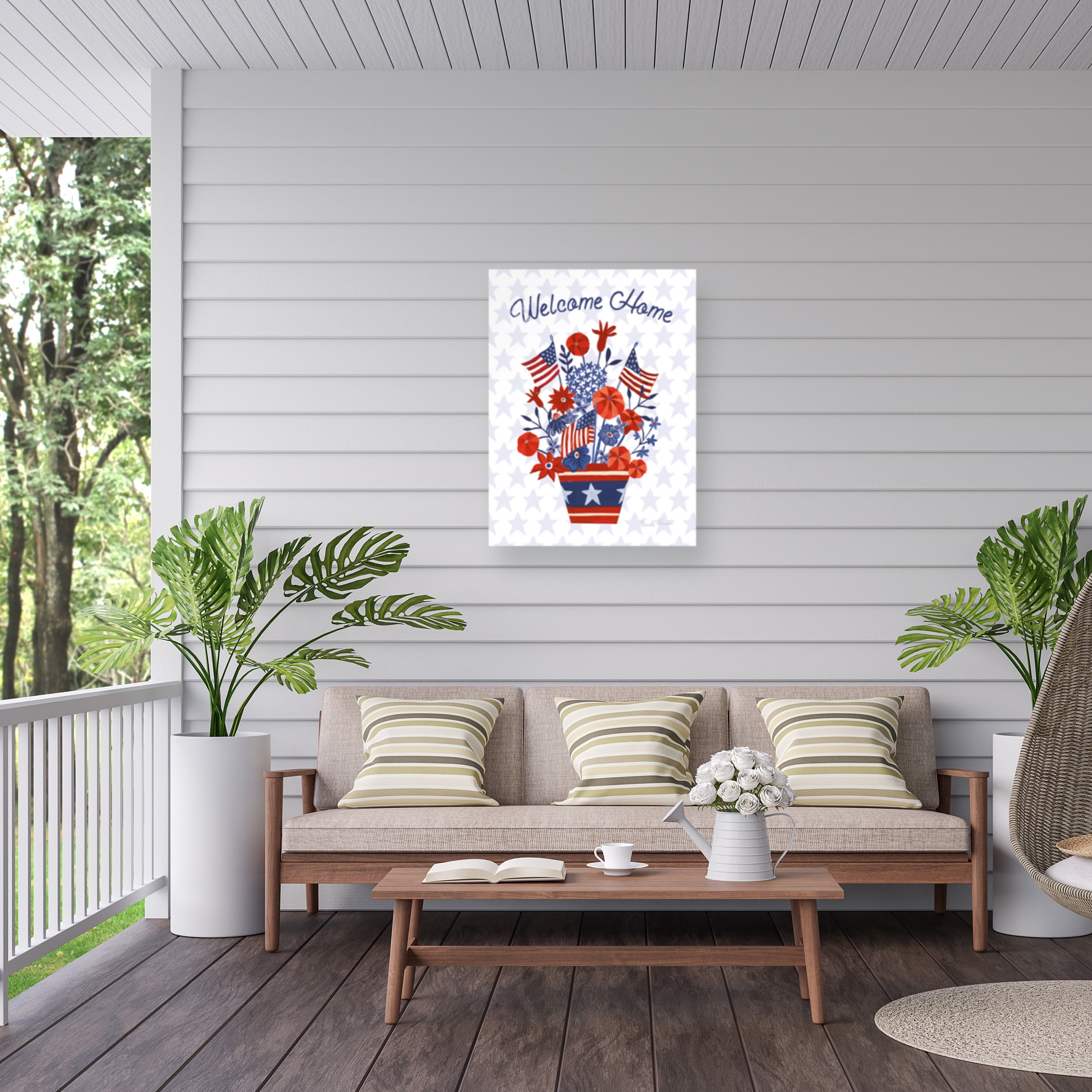 Farida Zaman 'America The Beautiful III' Outdoor Canvas 47x22