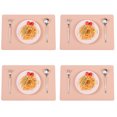 thumbnail image 1 of Coofit 4PCS Faux Leather Placemat Water & Oil Proof Rectangular Table Mat Dining Mat, 1 of 10