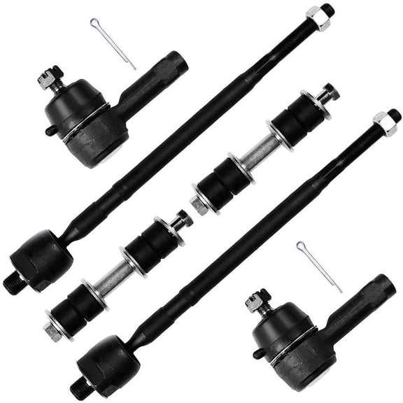 CCIYU Outer Inner Tie Rod End Front Sway Bar Link fit for 2002 2003 2004 2005 2006 2007 for Mitsubishi Lancer 6pcs Suspension Kit