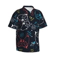 thumbnail image 2 of Easygdp Joystick Gamepad Men's Hawaiian Shirts Print Lapel Short Sleeve for Beach, vacation, party, casual occasions - X-Large, 2 of 9