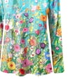 thumbnail image 4 of TIMIFIS 3/4 Sleeve Shirts for Women Button V Neck Loose Womens Tops Fall Clothes Mid Length Three Quarter Sleeve TopsFall, 4 of 5