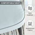 thumbnail image 5 of Dining Chairs Modern minimalist dining chairs and office chairs. 4-piece set of light gray PU seats with black metal legs. Suitable for restaurants, living rooms, and offices. C-008,Wooden Dining Cha, 5 of 22
