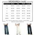 thumbnail image 3 of WTOBBY Women's Retro High-Rise Straight Leg Street Wide-Leg Jeans, Classic Denim Pants Casual Comfort Vintage Style for Everyday Wear,Light Blue XL, 3 of 4