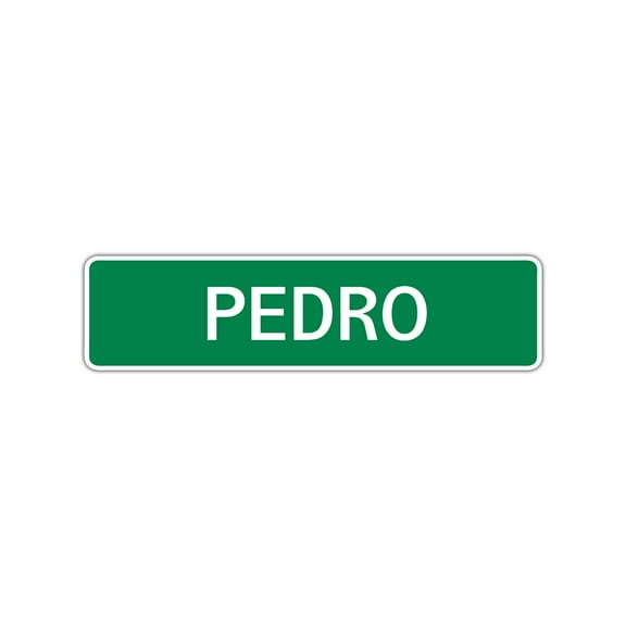 Pedro Boys Children Name Letter Printed Label Wall Indoor Outdoor Plaque Decoration Aluminum Metal Sign 4"x18"