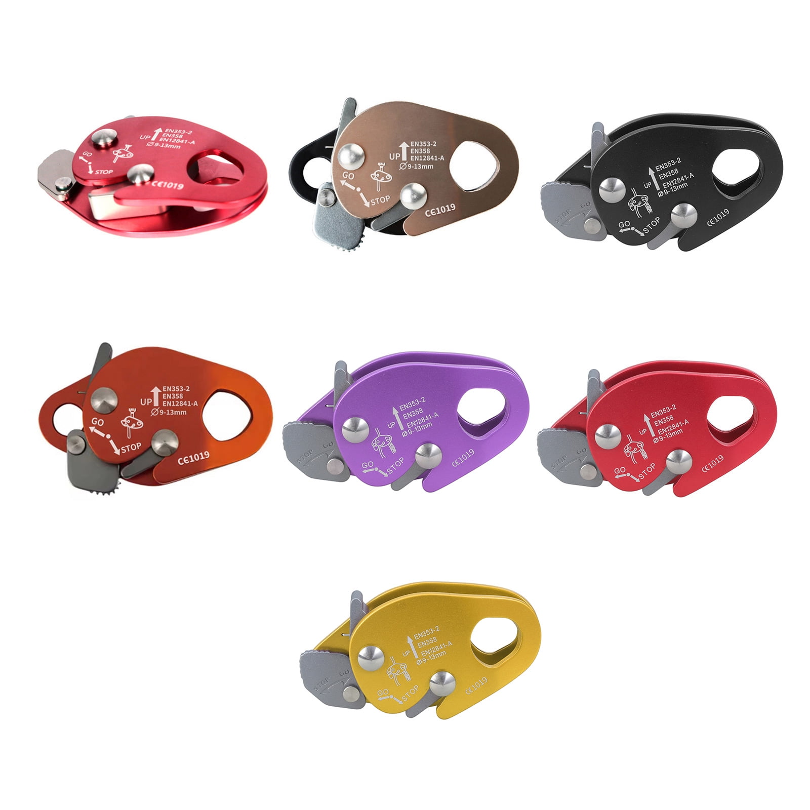 Jesscasday Outdoor Climbing Rope Grab Device Rope Grab Auto Locking Arrest Ascenders for Outdoor Climbing