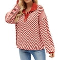 thumbnail image 1 of Gibobby Suéter Para Invierno Mujer de de moda para mujer con de manga larga con cuello en contraste(Rojo,XG), 1 of 5