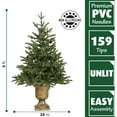 thumbnail image 6 of Fraser Hill Farm 3' Noble Fir Christmas Artificial Tree with Metallic Urn Base, 6 of 10