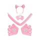 thumbnail image 1 of Diadema con orejas de gatito, pajarita, patas, guantes y cola, disfraz para carnavales Rosa, 1 of 9
