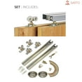 thumbnail image 4 of Sliding Closet Bypass Doors 60 x 80 inches | Planum 2102 Oak | Sturdy Rails Moldings Trims Hardware Set | Wood Solid Bedroom Wardrobe Doors, 4 of 6