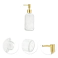 thumbnail image 5 of Unique Bargains 1 Pc Cylinder Argyle Soap Dispenser 12.17oz Clear Gold Tone, 5 of 6