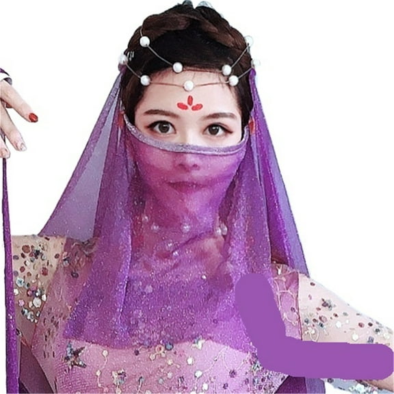 Belly Dance Veil Mask Stage Veil Dance Classical Dance Veil Performance Accessories Female