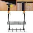 thumbnail image 4 of Metal Over Door Storage Basket Over Door Storage Rack Adjustable Over Door Organizer Wall Mounted for Bathroom Kitchen Bedroom, 4 of 10