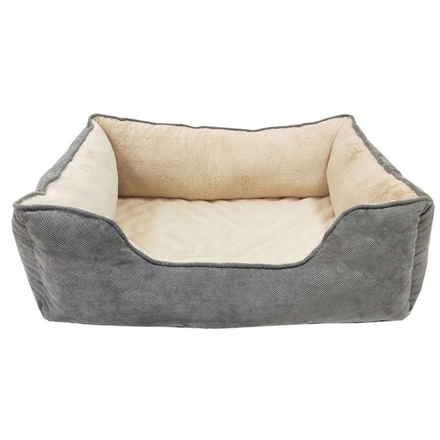 Cama Acolchada para Mascotas Elegate Talla L Gris