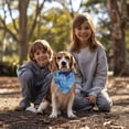 thumbnail image 3 of Dog Bandana 1 Pack,Blue Marble Flow Pattern Bandanas for Dogs,Cat Bandana,Small/ Large Dog Bandana 2 Size,Dog Bandanas, 3 of 6