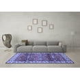 thumbnail image 3 of Ahgly Company Indoor Square Geometric Blue Traditional Area Rugs, 8' Square, 3 of 4