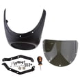 thumbnail image 4 of Motorcycle 7 inch Headlight Detachable Fairing Smoke Retro -Rennfahrer Drag Windshield for, 4 of 7