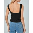thumbnail image 2 of Lamuusaa Women Solid Color Camisoles Sleeveless Tops Summer Slim Navel Vests Crop Tops Streetwear, 2 of 9