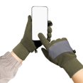 thumbnail image 2 of Women's Touchscreen Winter Gloves, Fleece Lined Cold Weather Gloves with Non-Slip Grip, Windproof Thermal Gloves for Cycling Driving and Outdoor Use - Green, 2 of 5