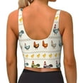 thumbnail image 4 of Uemuo Funny Chicken Pattern Women's Sports Bra - High Impact Support, Breathable, and Comfortable Athletic Bra for Running, Yoga, and Workouts, 4 of 9
