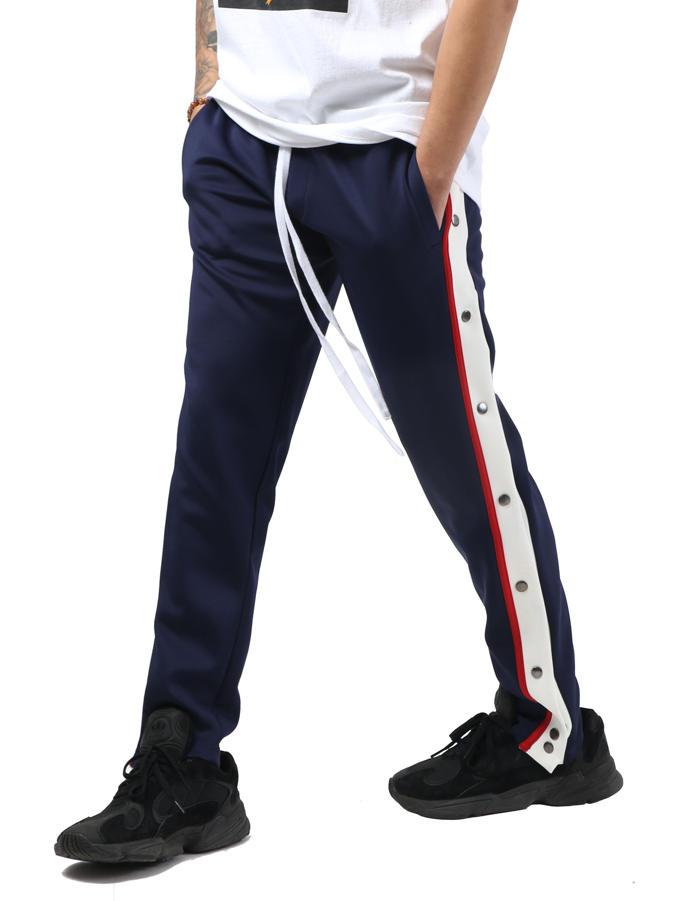 striped track pants mens