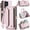 Pink, variant on Crossbody for Samsung Galaxy S26 Ultra Case Wallet【RFID Blocking】 with 10-Card Holder Zipper Bills Slot, Soft PU Leather Magnetic Flip Wristlet Shoulder Strap Wallet Case for Women