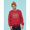thumbnail image 2 of Christmas And New Year Pattern Sweatshirt Men -Image by Shutterstock, Male x-Large, 2 of 4