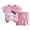 B0432-Pink, variant on Baby Boy Short Outfits Summer Toddler Boy Elastic Shorts Dinosaur Short Sleeve T-shirt 2 Pcs Summer Short Set Summer Pjs For 18-24 Months 2t 3t 4t 5t 6t Summer Pajamas Set ,6-12 Months