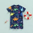 thumbnail image 4 of Fortune Toddler Boy Swimsuit Baby Shark Swimwear Rash Guard Swimsuit One Piece Bathing Suit, 4 of 9