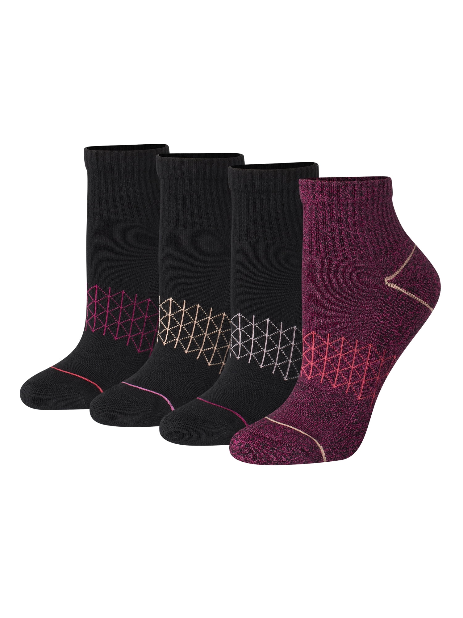 Hanes Women's Ankle Socks, Absolute Comfort, 4-Pack, Size 5-9
