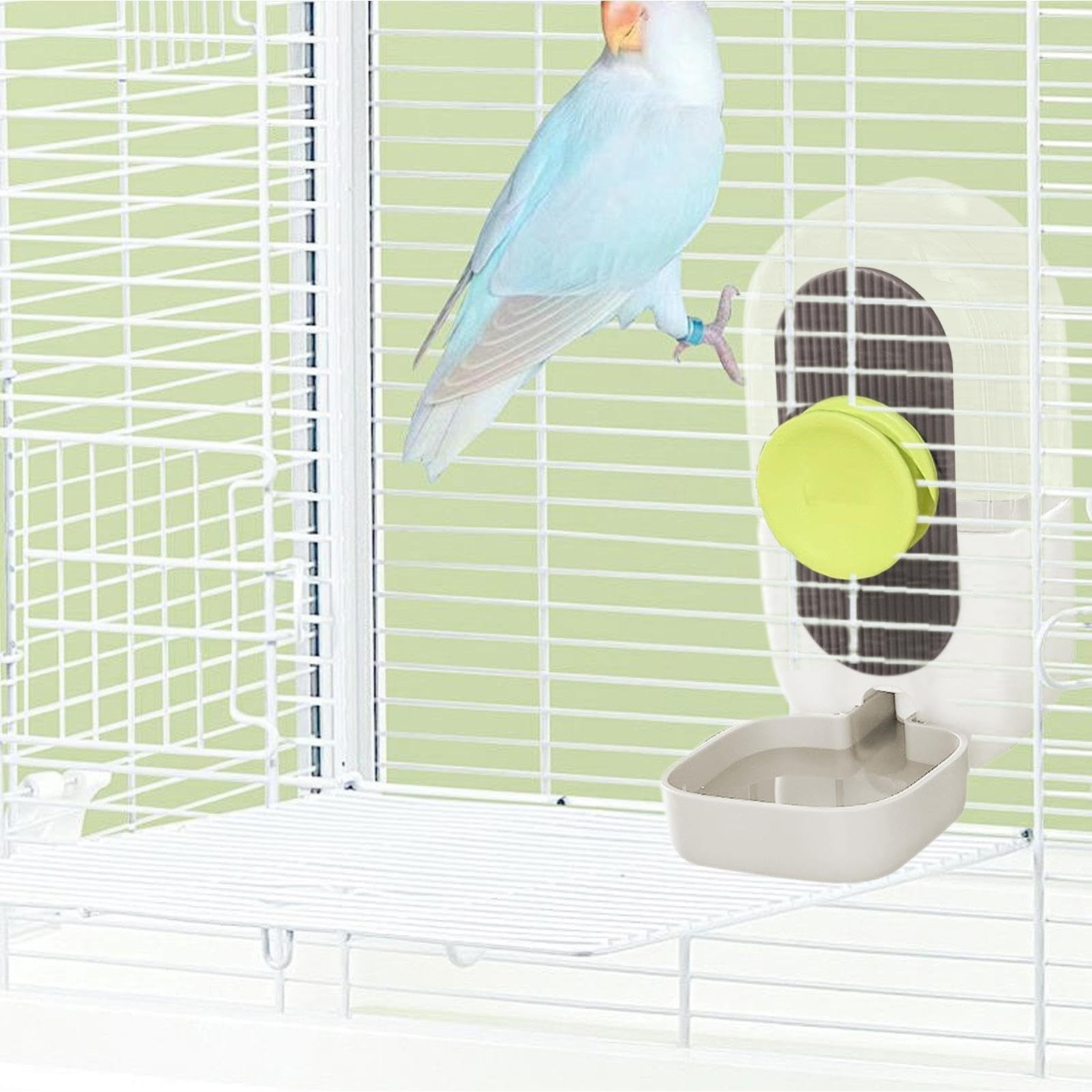 LYINGF Automatic Bird Water Feeder for Cage, Parrot Water Dispenser Cage Accessories for Lovebirds and Budgies, Easy to Install and Clean for Consistent Pet Bird Hydration