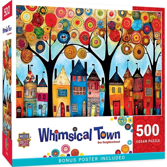 MasterPieces Whimsical Town - Our Neighborhood 500 Piece Puzzle
