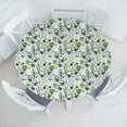 thumbnail image 3 of Ambesonne Cactus Fitted Round Tablecloth, Hedgehog Saguaro Cartoon, 40"- 44" Diameter, Green Multicolor, 3 of 5