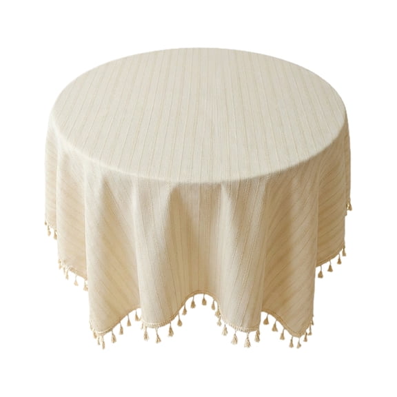 Cinvoph Round Tablecloth Dcorative Washable Dustproofs All-Season Table Cover for Dining Picnics Bistros Indoor Outdoor 24"x35"