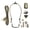 Antique Brass + 6" Harp, variant on B&P Lamp® Antique Brass Finish Table Lamp Wiring Kit with a 6 Inch Harp and Push-Thru Socket