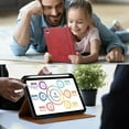 thumbnail image 4 of Flip Case for Apple iPad 11th 10th Generation 2025 2022 10.9", Pencil Holder Smart Cover Auto Sleep Wake Protective Documents Pocket Stand Snap Closure Case for iPad 11th 10th Gen 10.9 Inch, Red, 4 of 7