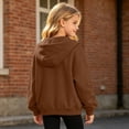 thumbnail image 3 of Girls Solid Full Zip Hoodie Sweatshirt Casual Lightweight Everyday wear for Kids 4-15Years, 3 of 5