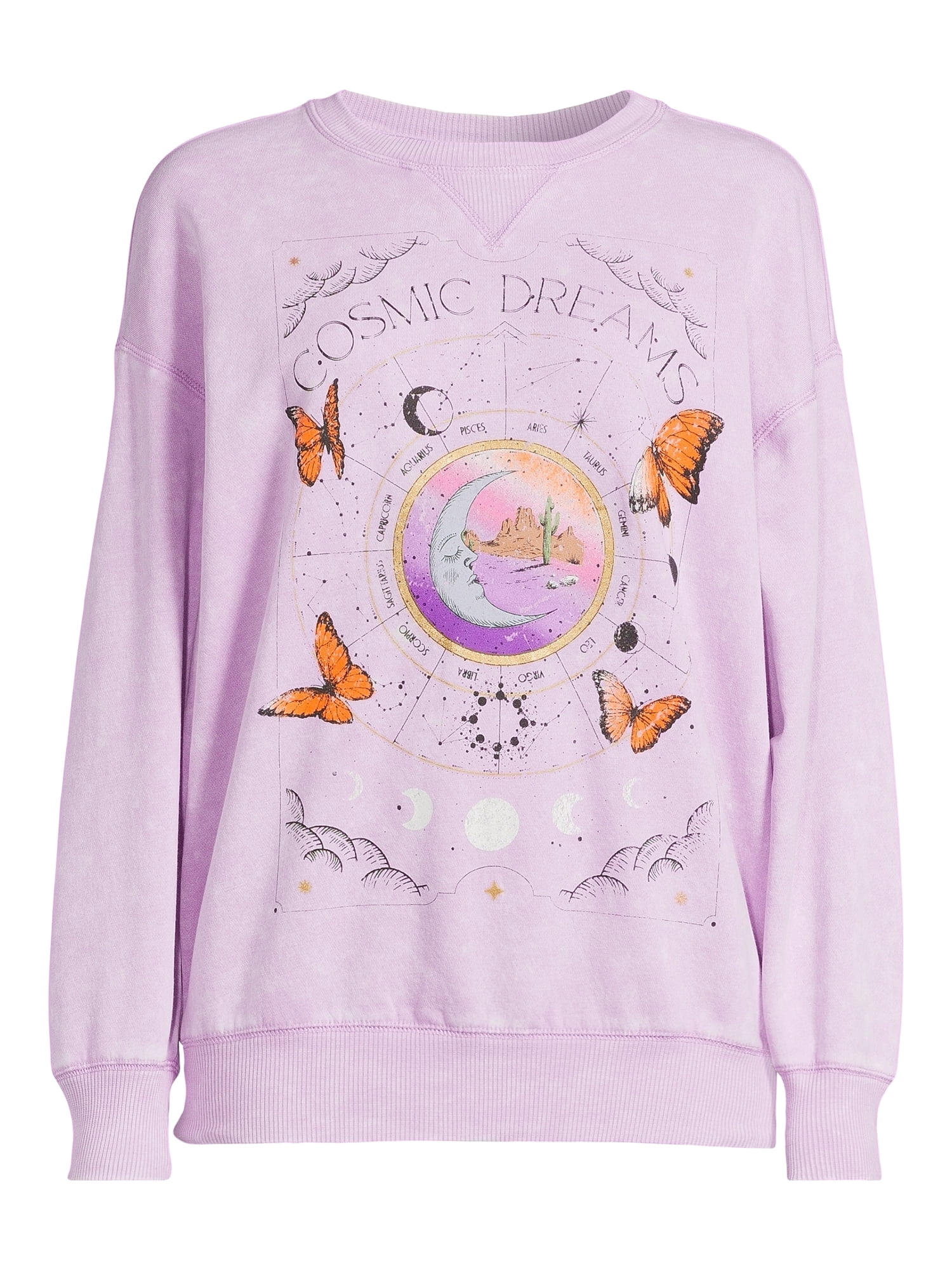 Self Esteem Juniors Washed Graphic Crewneck Sweatshirt, Sizes S-XL