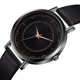 thumbnail image 1 of Reloj de pulsera redondo informal de moda Reloj de pulsera de cuarzo Correa de PU (negro), 1 of 5