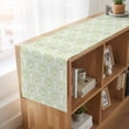 thumbnail image 6 of Green Baroque 108 Inch Table Runner, Abstract Art Floral Pattern Farmhouse Dresser Scarf Cotton & Linen Tablerunner for Dining/Kitchen Island/Holiday Party Décor 13" x 108", 6 of 9