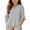 Gray, variant on Girls Button Down Shirt Collarless Casual 3/4 Flounce Sleeves Top Blouse Silky Soft Cooling Summer Shirts Brown 13-14 Years