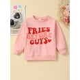 thumbnail image 4 of Musuos Kids Baby Girl Sweatshirt 12 18 24M 3 4 5T  Valentine's Day Letter Print Long Sleeve Pullovers Autumn Tops for Toddler, 4 of 10