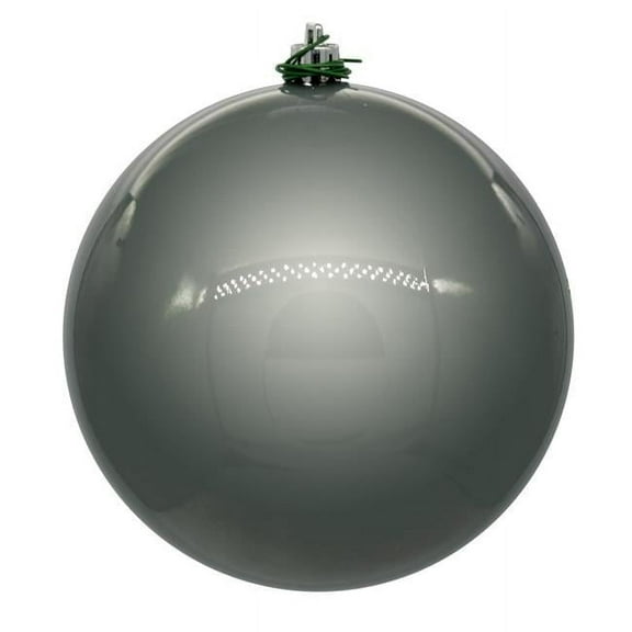 Vickerman N592587DPV 10 in. UV Drill Pearl Ball Ornament, Pewter